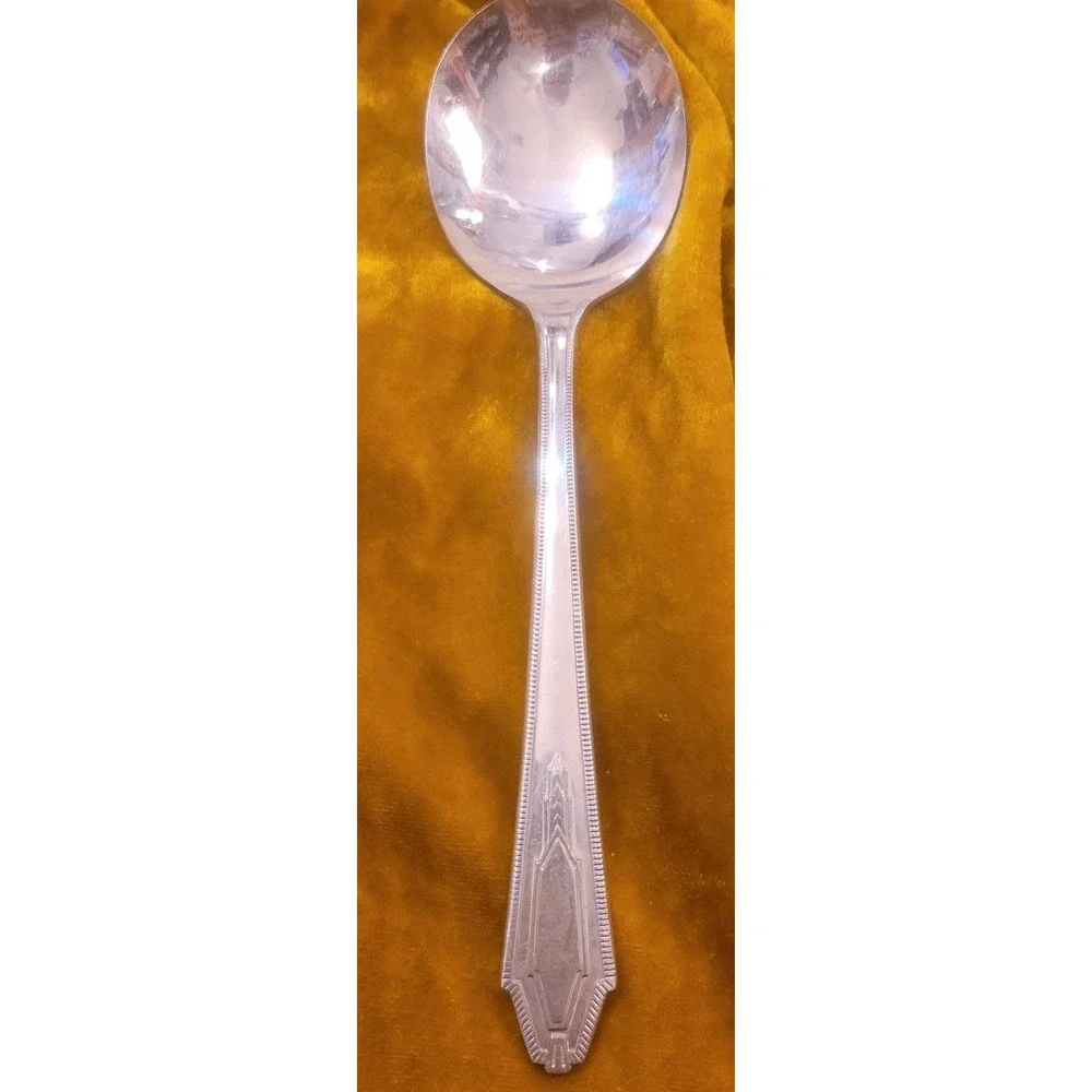 Oneida Silver Keswick 1881 AA Heavy Round Bowl Soup Spoon  7